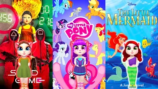 My Talking Angela 2 Squid Game || My Little Pony || The Little Mermaid