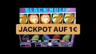 Lets play Black Hole Jackpot auf 1€ MEGA WIN 77777 JACKPOT CASINO Spielhalle Merkur Magie Novoline