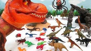 Lot's Of Dinosaur Eggs, Monsters In Tyrannosaurus Heads - Dinosaur Toys For Kids