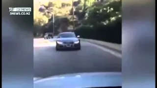 Daredevil driver involved in a backwards high speed chase
