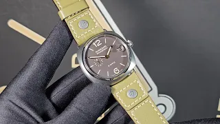 Panerai OEM Calfskin Vert Militaire Strap on 45mm PAM00346 Radiomir 8 Days Titanium 4K