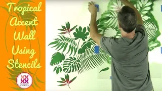 Tropical Wallpaper Hack Using Stencils!