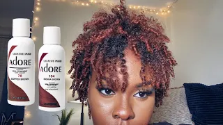Adore Semi Permanent Hair Color | How To Dye Natural Hair 2020 | Copper Brown | FALL HAIR COLOR