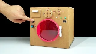 DIY How to Make Washing Machine from Cardboard at Home