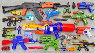 Collecting Senapan NERF war GUNS, Senapan Pistol, Gear Light AK47 Gun, Sniper Rifle, Spiderman Gun