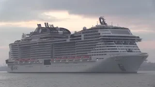 New MSC Cruise Ship | MSC Bellissima arrives in Southampton for her naming ceremony 01/03/19