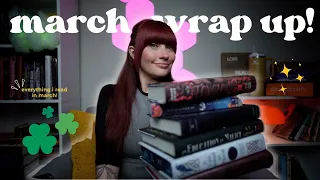 march tbr reading wrap up 🍀💫 fantasy, literary fiction, & new authors 🙂