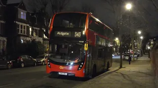 FULL ROUTE VISUAL | London Central Route 343 Aldgate Stn To New Cross Gate | EH180 (YY67URJ)