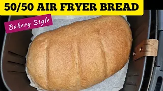 Air fryer 50% White and 50% Brown Bread Recipe. Soft And Easy Homemade Air fry Bread.