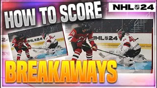 NHL 24 HOW TO SCORE ON BREAKAWAYS!