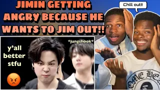 OHH..HE’S ANGRY ANGRY.. |JIMIN GETTING ANGRY BECAUSE HE WANTS TO JIM OUT!