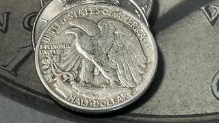 OLD SILVER FOUND! (Coin roll hunting half dollars)