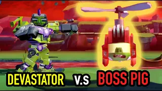 Angry Birds Transformers - BOSS PIG vs DEVASTATOR - 2 x ROUNDS