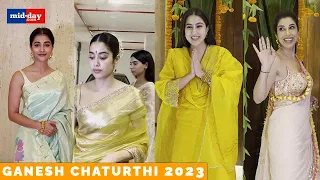 Ganesh Chaturthi 2023: B-Town Divas In Traditional Attire At Manish Malhotra's Ganpati Celebrations