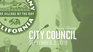 Albany City Council - September 3, 2019