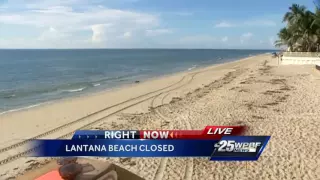 Lantana beach closed