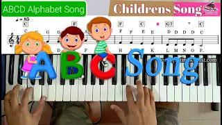 Alphabet Song ABCD Easy Keyboard / Piano Sheet Music