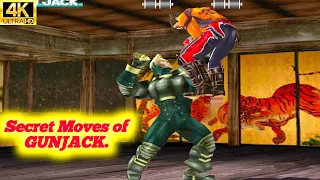 GUNJACK ALL SECRET MOVES , Tekken 3 #tekken3