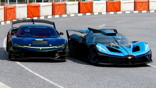 Ferrari SF90 Special R 2024 vs Bugatti Bolide at Highlands