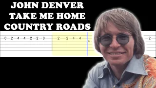 John Denver - Take Me Home, Country Roads (Easy Guitar Tabs Tutorial)