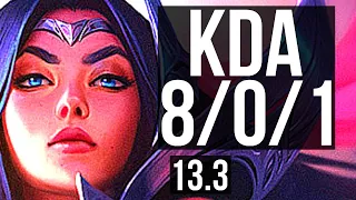 IRELIA vs CASSIOPEIA (MID) | 8/0/1, 1000+ games, 1.2M mastery, Legendary | KR Master | 13.3