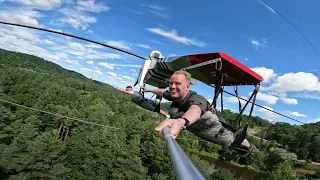 Sigulda, Latvia zip line July 2022