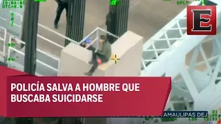 Departamento de policía evita suicidio de un hombre en NY