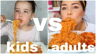 kids vs adults:mukbang