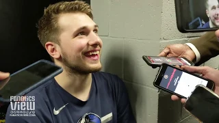 Luka Doncic on Meeting & Talking with Floyd Mayweather & Dirk Nowitzki Ovation by LA Clippers