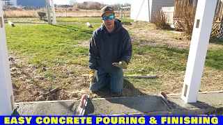 How We Finish Concrete Curb With Fence Posts