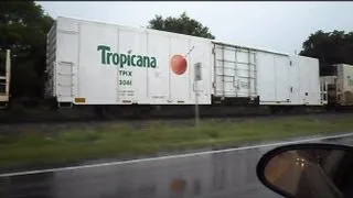 Chasing CSX Tropicana Train Into A Storm