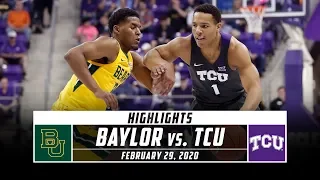 No. 2 Baylor vs. TCU Basketball Highlights (2019-20) | Stadium