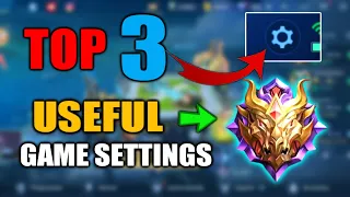 3 BEST GAME SETTINGS in MOBILE LEGENDS Useful SETTINGS to WIN a GAME (TRY THIS)