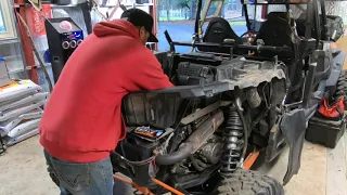 2014 Rzr 1000 engine removal and tear down