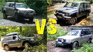 Jeep Grand Cherokee vs Nissan Patrol vs Toyota Hilux vs Mitsubishi Pajero