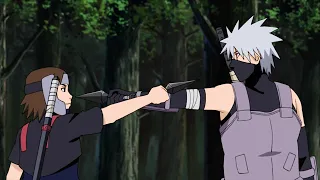 Kakashi saved by Yamato after being suffocated by Orochimaru's experiment