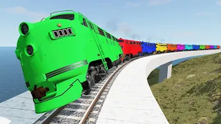 Crazy High Speed Train Crashes #53 - Beamng drive | Dancing Cars