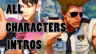 STREET FIGHTER 5 - ALL CHARACTERS + GUILE INTROS ( Jap & Eng ) 1080P Full HD 60fps