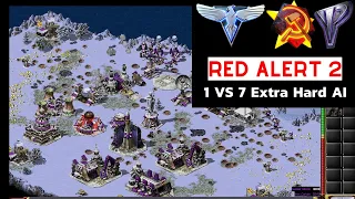 Red Alert 2 Yuri's Revenge | Greenland Islands Map I 1 Libya vs 7 Brutal AI