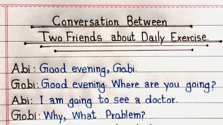 Conversation in English |Conversation Between Two Friends About Daily Exercise | ASB Academy