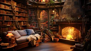 Enchanted Reading Nook Rainy Day Coziness in a Treehouse Hideout 📚✨Peaceful Piano Music & Ambience