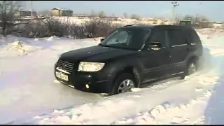 subaru forester off road in snow