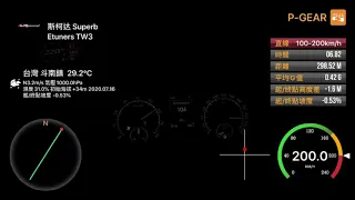 0-100 100-200 0-400 acceleration 超級鳥的靈魂(98汽油)skoda superb L&K 4X4