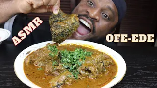 Mukbang Cocoyam Soup,Chaki,Assorted Meat intestines,& Fufu/African food mukbang/Black in Japan