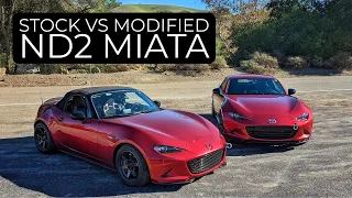 Stock vs Modified Mazda ND2 Miata - Head to Head Review!