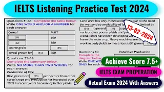 IELTS LISTENING PRACTICE TEST 2024 WITH ANSWERS | 13.02.2024