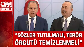 Ankara'da kritik görüşme! Suriye'ye olası operasyon! Çavuşoğlu ve Lavrov'dan önemli açıklamalar
