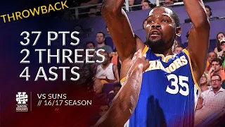 Kevin Durant 37 pts 2 threes 4 asts vs Suns 16/17 season