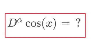 Half derivative of cos x