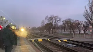 Прибытие городского поезда в Белгороде